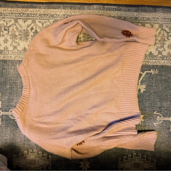 Madewell Pink Floral Crew Neck Sweater - Picture 7 of 7